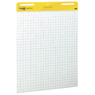 Samoprzylepne arkusze konferencyjne Post-it® Super Sticky, na flipchart, 63,5x76,2cm, w kratkę do wykresów, 30 kart., białe