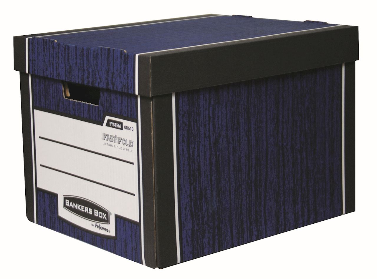 Bankers Box WOODGRAIN niebieskie - pudło na archiwa - FastFold