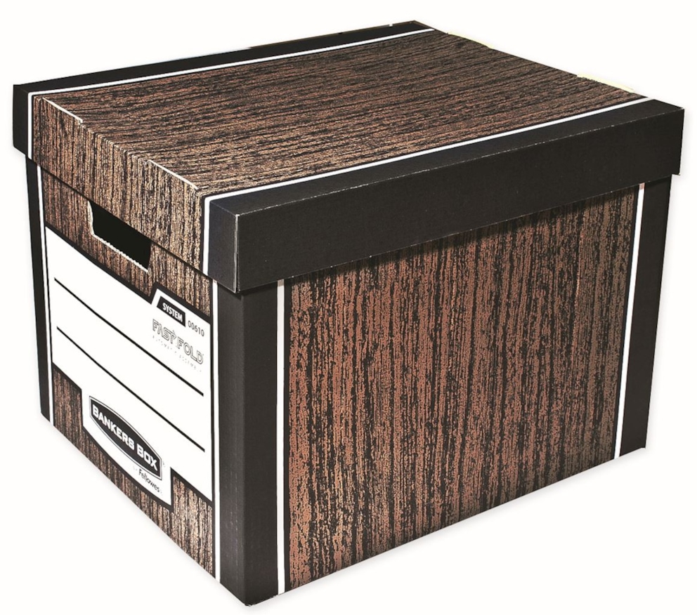 Bankers Box WOODGRAIN brązowe - pudło na archiwa - FastFold