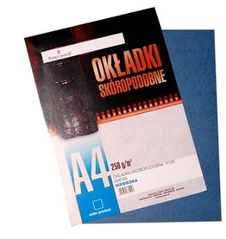 OKŁADKA D.RECT SKÓRA A4 NIEBIESKA 100ark
