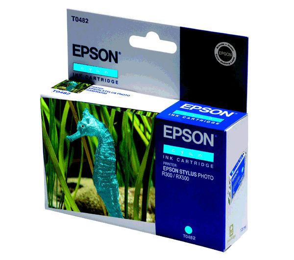 Tusz Epson  T0482  do R-200/220/300/340, RX-500/600/640 | 13ml | cyan