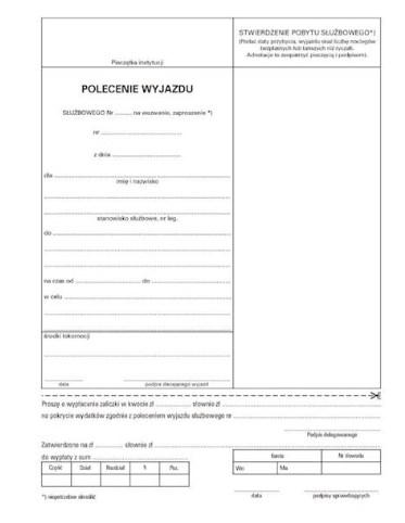 Polecenie wyj  służbowego os-232/80
