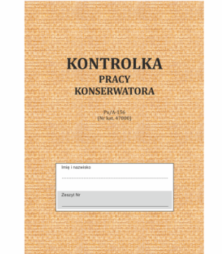 Kontrolka pracy konserwatora A5   KPK-5