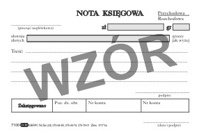 Nota księgowa A6 offset  MF-7100