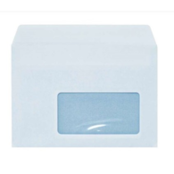 Koperta C5 biała SK samoklejąca klejona po długim boku poddruk niebieski z oknem prawym dolnym 500 szt. 80g