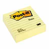 Bloczek samoprzylepny POST-IT® w linie (675-YL), 100x100mm, 1x300 kart., żółty