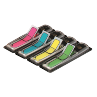 Zakładki indeksujące POST-IT® (684-ARR4), PP, 11,9x43,2mm, strzałka, 4x24 kart., mix kolorów neonowy
