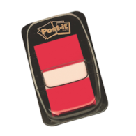 Zakładki indeksujące POST-IT® (680-1), PP, 25,4x43,2mm, 50 kart., czerwone