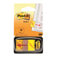 Zakładki indeksujące POST-IT® z nadrukiem „ręka+ołówek” (680-31), PP, 25,4x43,2mm, 50 kart.