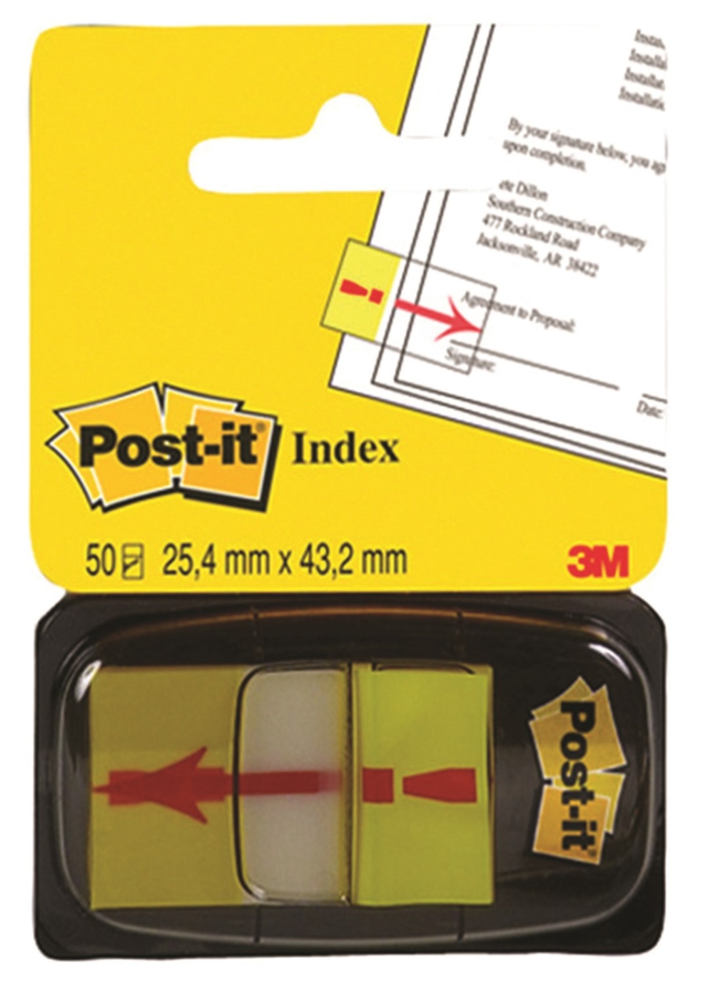 Zakładki indeksujące POST-IT® z nadrukiem „wykrzyknik” (680-33), PP, 25,4x43,2mm, 50 kart.