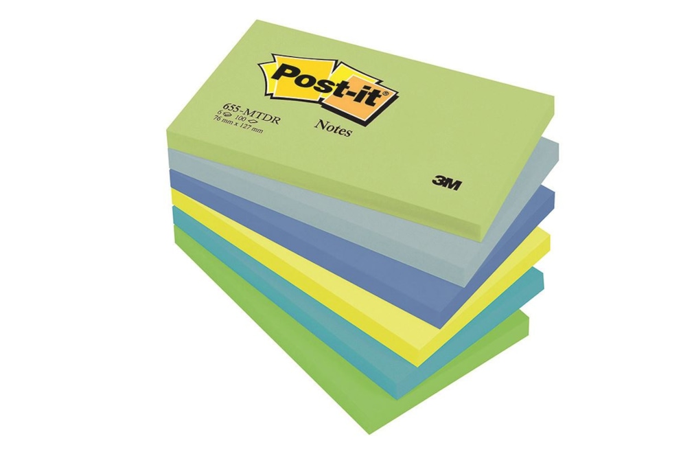 Bloczek samoprzylepny POST-IT® (655-MTDR), 127x76mm, 6x100 kart., paleta marzycielska