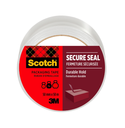 Taśma pakowa SCOTCH Secure Seal, 50mm, 50m, transp