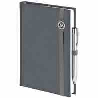 Kalendarz B5 2026 Cross z gumką i ażurową datówką układ stron tygodniowy papier kremowy kolor okładki srebrny