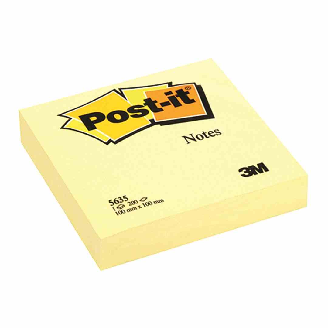 Bloczek samoprzylepny POST-IT® (5635), 100x100mm, 1x200 kart., żółty