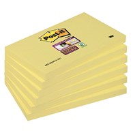 Bloczek samoprzylepny POST-IT® Super Sticky (655-6SSCY-EU), 127x76mm, 6x90 kart., żółty