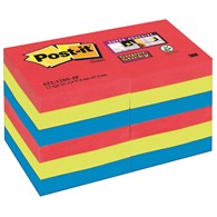 Bloczek samoprzylepny POST-IT® Super Sticky (622-12SS-JP), 47,6x47,6mm, 12x90 kart., paleta Bora Bora