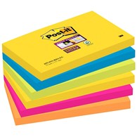 Bloczek samoprzylepny POST-IT® Super sticky (655-6SS-RIO), 127x76mm, 6x90 kart., paleta rio de janeiro