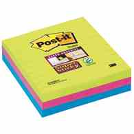 Karteczki samoprzylepne POST-IT® Super Sticky XL w linię (675-3SSMX), 101x101mm, 3x70 kart., paleta marrakesz