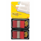 Zakładki indeksujące POST-IT® (680-R2EU), PP, 25,4x43,2mm, 2x50 kart., czerwone