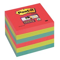 Bloczek samoprzylepny POST-IT® Super Sticky (654-6SS-JP), 76x76mm, 6x90 kart., paleta Bora Bora