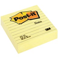 Karteczki samoprzylepne POST-IT® Super Sticky XL w linię (675-SS3-CY), 101x101mm, 3x70 kart., żółte