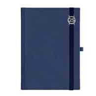 Kalendarz A4 2026 Cross z gumką i ażurową datowką układ stron tygodniowy papier kremowy kolor okładki granatowy