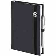 Kalendarz B5 2026 Cross z gumką i ażurową datówką układ stron tygodniowy papier kremowy kolor okładki czarny