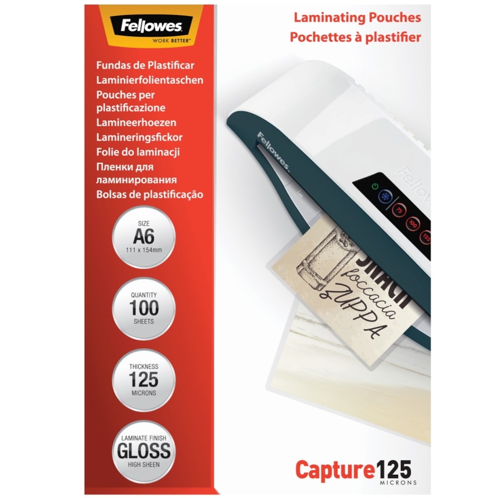 folie do laminowania 125 µ, 111x154 mm - A6, 100 szt.