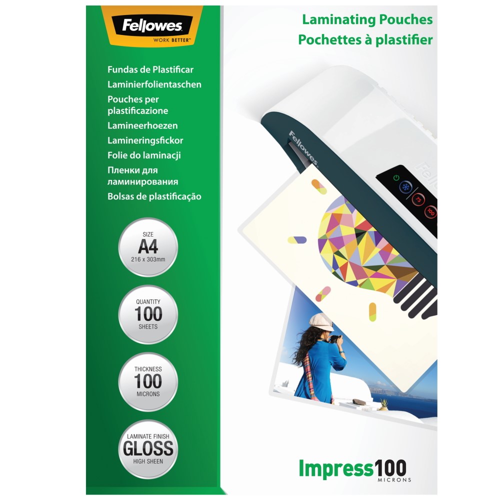 folie do laminowania 100 µ, 216x303 mm - A4, 100 szt.