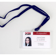 Identyfikator HOLDER Opus z taśmą nieb  op 50