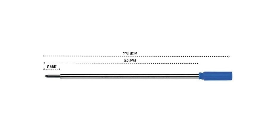 WKŁAD NIEBIESKI METALOWY DO DŁUGOPISU TYPU CROSS B2071 11,5 cm