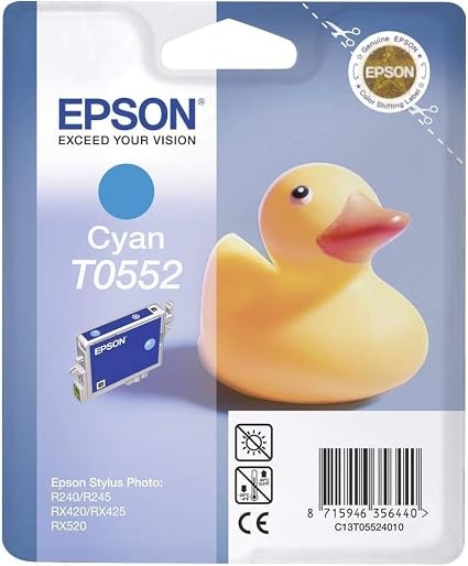 Tusz Epson T0552   do Stylus  Photo R-240/245, RX-425/520 | 8ml |  cyan