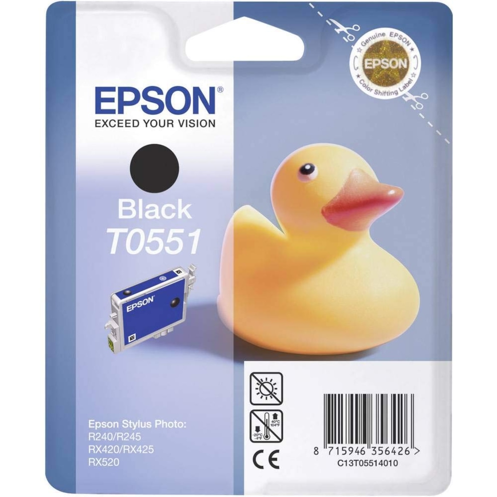 Tusz Epson T0551  do  Stylus Photo  R-240/245, RX-425/520  | 8ml | black