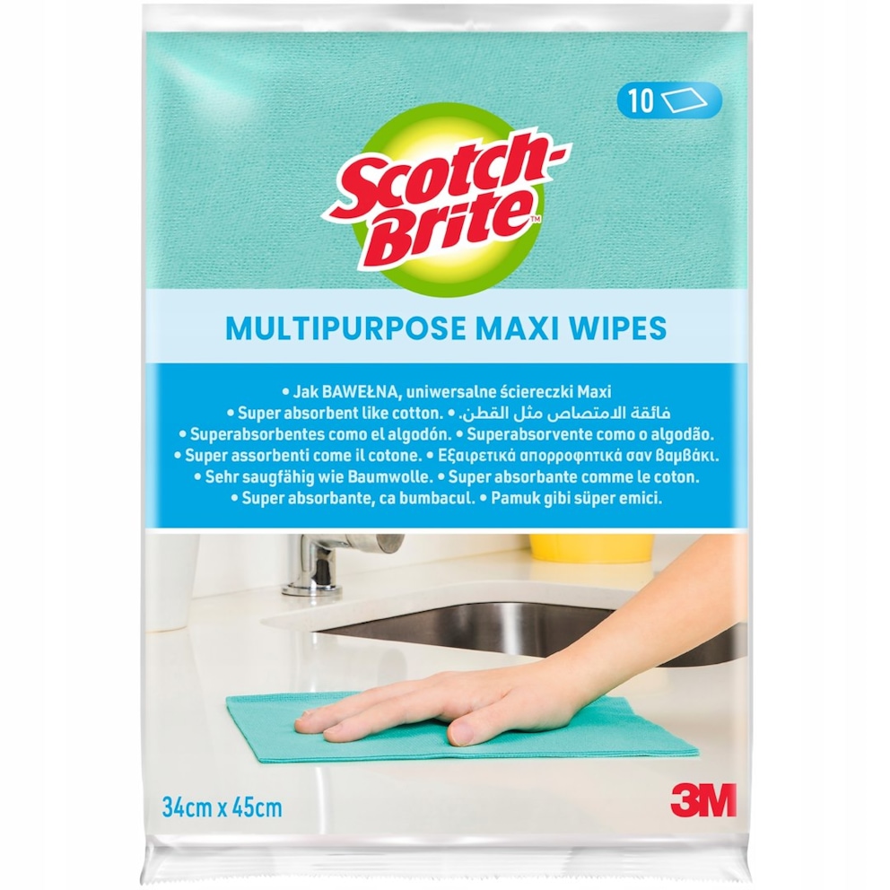 Ściereczki uniwersalne SCOTCH BRITE, 10 szt., mix kolorów