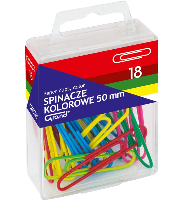 Spinacz R-50 GRAND kolor T4 powlekane/plastikowe op. 18 szt.