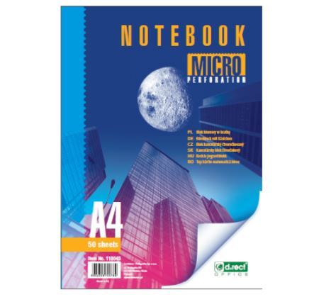 BLOK BIUROWY D.RECT A4 50 ARK. KRATKA Z MIKROPERFORACJĄ