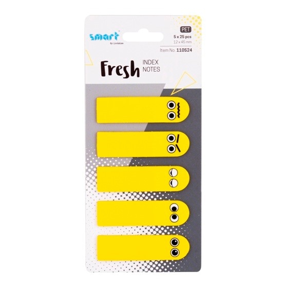 ZAKŁADKI INDEKSUJĄCE SMART PET FRESH 12x45mm 5x25szt BUŹKI