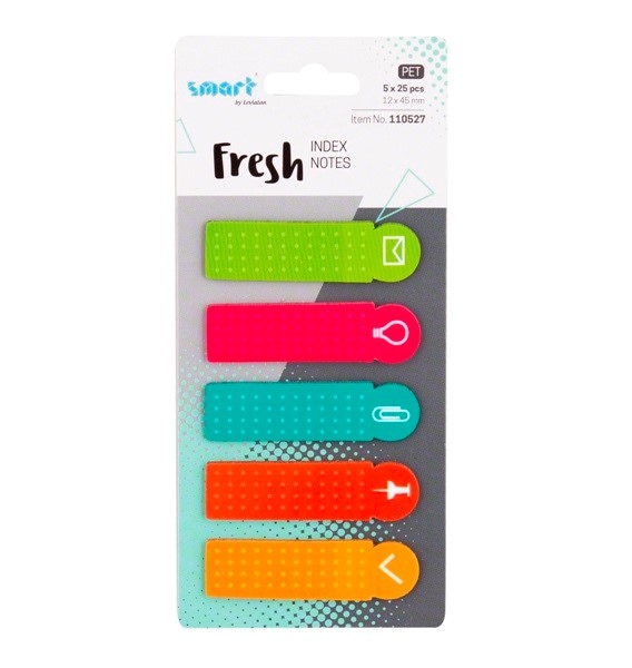 ZAKŁADKI INDEKSUJĄCE SMART PET FRESH 12x45mm 5x25szt INFO