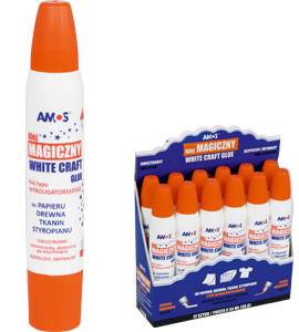 Klej w płynie AMOS WCG34D12 biały - 34ml / 36g