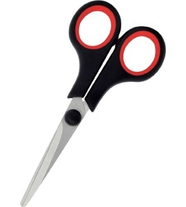 Nożyczki GR-5500 czarny/czerwony 5'' / 13 cm
