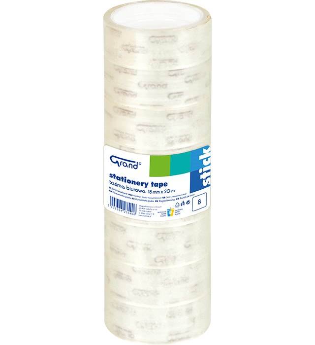 Taśma biurowa 18 x 20 18 mm x 20 y słupek = 8 szt.