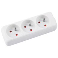 Przedłużacz OFFICE PRODUCTS, 3 gniazda, 1,5m, z uziemieniem, biały