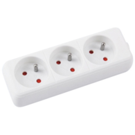 Przedłużacz OFFICE PRODUCTS, 3 gniazda, 3m, z uziemieniem, biały