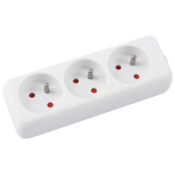 Przedłużacz OFFICE PRODUCTS, 3 gniazda, 5m, z uziemieniem, biały