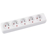 Przedłużacz OFFICE PRODUCTS, 5 gniazd, 1,5m, z uziemieniem, biały