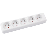 Przedłużacz OFFICE PRODUCTS, 5 gniazd, 1,5m, z uziemieniem, biały