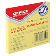 Bloczek samoprzylepny OFFICE PRODUCTS, 76x76mm,