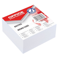 Kostka OFFICE PRODUCTS klejona, 85x85x40mm, biała