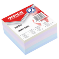 Kostka OFFICE PRODUCTS klejona, 85x85x40mm, mix kolorów