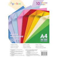 Papier kolorowy GIMBOO, A4, 100 arkuszy, 80gsm, 10 kolorów neonowych